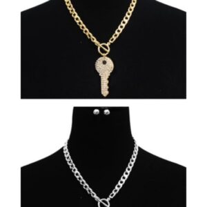 Necklace Set Key Crystal